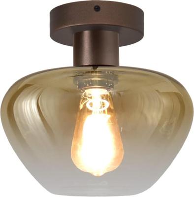 Masterlight PlafondlampGenua bruin met goud glas Ø 24cm - 5970-15-15-24