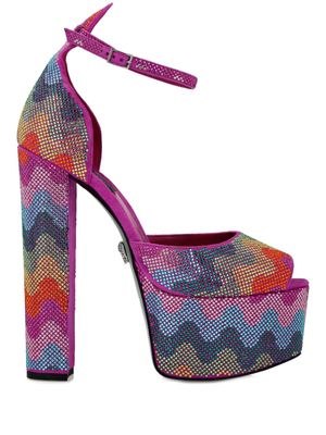 Philipp Plein sandales à ornements en cristal 120 mm - Rose
