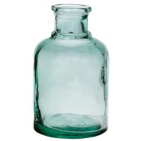 Bloemenvaas - helder - transparant gerecycled glas - D12 x H20 cm - thumbnail