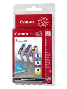 Canon CLI-8 C/M/Y inktcartridge 3 stuk(s) Origineel Cyaan, Magenta, Geel