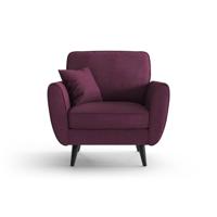 Haluta - Fauteuil Sarah - 87x93x84 - Linnen - Paars