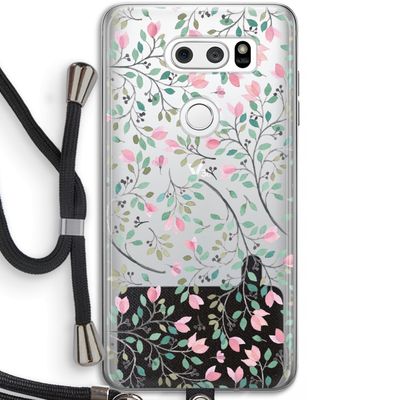 Sierlijke bloemen: LG V30 Transparant Hoesje met koord