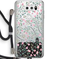 Sierlijke bloemen: LG V30 Transparant Hoesje met koord