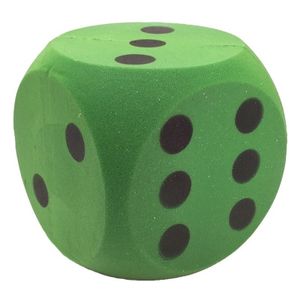 Grote foam dobbelsteen groen 16 x 16 cm