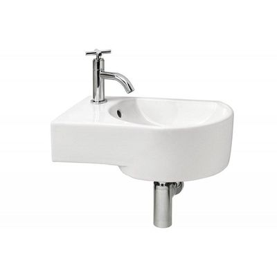 Differnz fonteinset - 41x27x14cm - Rechthoek - 1 kraangat links - Chroom - Keramiek Wit 38.000.00