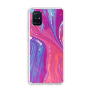 Paarse stroom: Galaxy A51 4G Transparant Hoesje