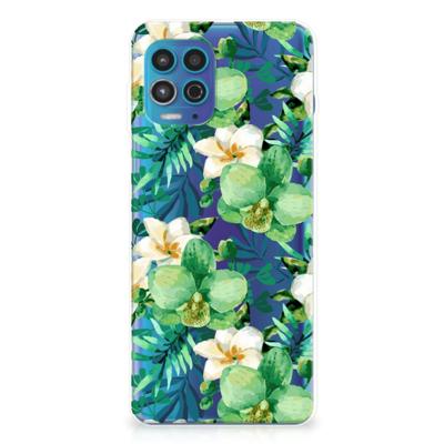 Motorola Moto G100 | TPU Case | Orchidee Groen Motorola Moto G100 | TPU Case | Orchidee Groen