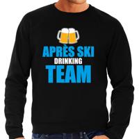 Apres ski trui - drinking team bier - zwart - heren - sweater - Foute apres ski trui