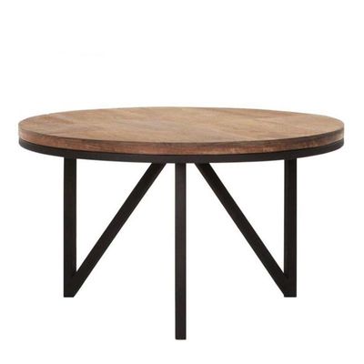 Ronde Salontafel Odeon (60cm)  | Hout  | Teak | Zwart Bruin