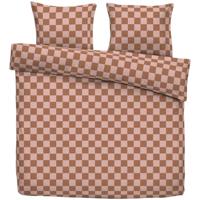 Leen Bakker - Dekbedovertrek Toledo - Terra/roze - 240x220 Cm - Polyester - Rood