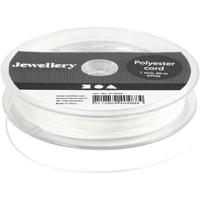 Creativ Company Polyester koord, dikte 1 mm, wit, 50 m/ 1 rol
