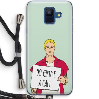 Gimme a call: Samsung Galaxy A6 (2018) Transparant Hoesje met koord