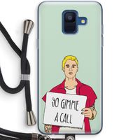 Gimme a call: Samsung Galaxy A6 (2018) Transparant Hoesje met koord