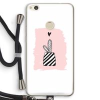 Zwart-wit cactus: Huawei Ascend P8 Lite (2017) Transparant Hoesje met koord Zwart-wit cactus: Huawei Ascend P8 Lite (2017) Transparant Hoesje met koord