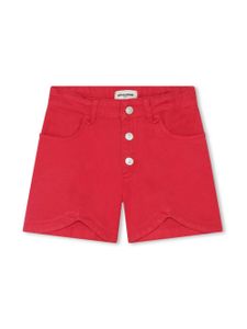 SONIA RYKIEL ENFANT short en jean à plaque logo - Rouge