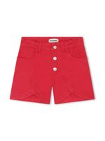 SONIA RYKIEL ENFANT short en jean à plaque logo - Rouge