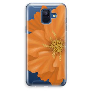 Orange Ellila flower: Samsung Galaxy A6 (2018) Transparant Hoesje