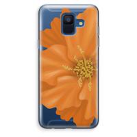Orange Ellila flower: Samsung Galaxy A6 (2018) Transparant Hoesje