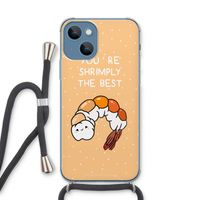 You're Shrimply The Best: iPhone 13 Transparant Hoesje met koord