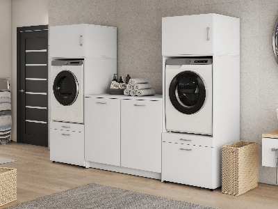 Kast WASHING 2 machines met onderkast LARGE