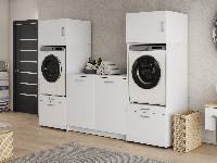 Kast WASHING 2 machines met onderkast LARGE