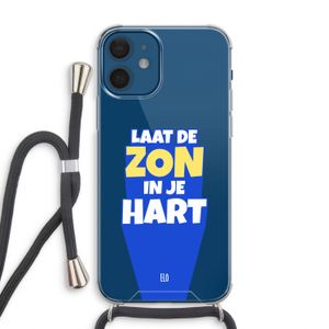 Laat de zon in je hart: iPhone 12 Transparant Hoesje met koord