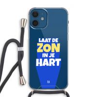 Laat de zon in je hart: iPhone 12 Transparant Hoesje met koord