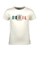 Moodstreet Meisjes t-shirt borduursel - Warm wit - thumbnail