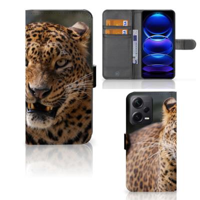 Xiaomi Poco X5 Pro | Note 12 Pro 5G | Telefoonhoesje | Met pasjeshouder | Luipaard