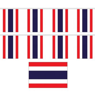 Thailand Vlaggetjes vlaggenlijn slinger - 2x - 900 cm - polyester - binnen/buiten
