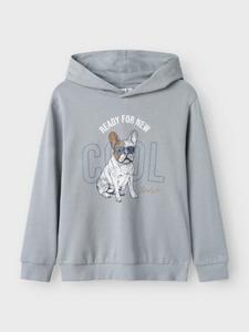 Name it zomer hoodie jongens - grijs - Nkmbedog