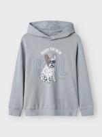 Name it zomer hoodie jongens - grijs - Nkmbedog