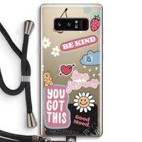 Positivity: Samsung Galaxy Note 8 Transparant Hoesje met koord Positivity: Samsung Galaxy Note 8 Transparant Hoesje met koord