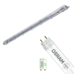 LED Waterdichte TL Armatuur met T8 Buis - Velvalux Strela - 120cm - Enkel - Koppelbaar - Waterdicht IP65 - OSRAM -