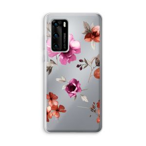 Geschilderde bloemen: Huawei P40 Transparant Hoesje