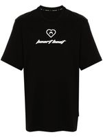 Marine Serre t-shirt Heart Flag en coton biologique - Noir