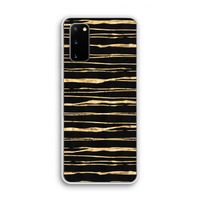 Gouden strepen: Samsung Galaxy S20 Transparant Hoesje