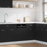 Vaatwasserpaneel 45x1,5x67 cm bewerkt hout zwart eiken