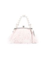 Monnalisa pochette à détails de plumes - Rose