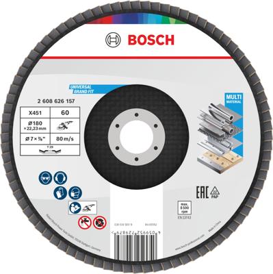 Bosch Accessoires X451 Lamellenschuurschijf | 180 x 22,23 mm | G60 | T29 - 2608626157