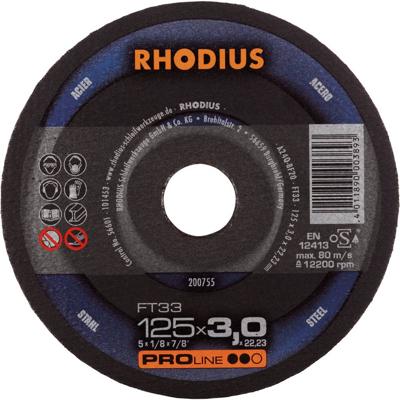 Rhodius FT33 200755 Doorslijpschijfset 25 stuk(s) Staal