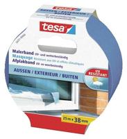 Afplaktape tesa prof outdoor 25mx38mm blauw | 8 stuks