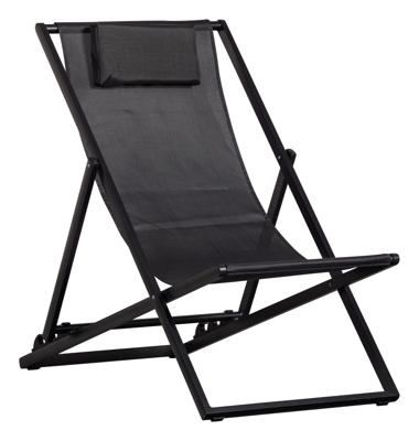 WOOOD Loungestoel 'Esper' Textileen, kleur Zwart