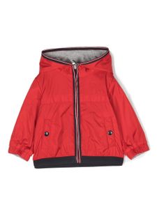 Moncler Enfant veste rayée à capuche - Rouge