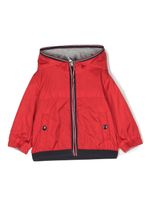 Moncler Enfant veste rayée à capuche - Rouge - thumbnail