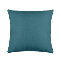 Stof Textile sierkussen Bea - petrol blauw - 50 x 50 cm - bank kussens - polyester