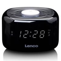 Lenco FM Wekkerradio met nachtlamp - thumbnail