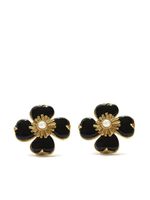 Goossens boucles d'oreilles à fleurs - Noir - thumbnail