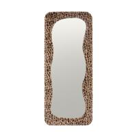 Passpiegel wave luipaard - bruin/beige - 168x70 cm Passpiegel wave luipaard - bruin/beige - 168x70 cm