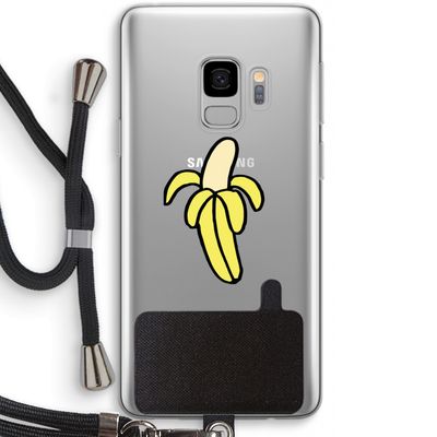 Banana: Samsung Galaxy S9 Transparant Hoesje met koord
